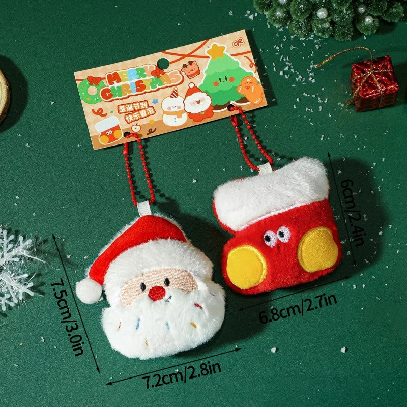 Christmas Plush Ornament | Santa Claus Snowman | Soft Touch Design