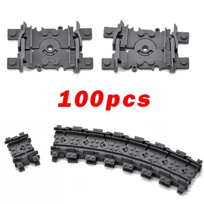 Flexible Train Tracks and Forked Crossing for Lego Compatible Blocks - ToylandEU