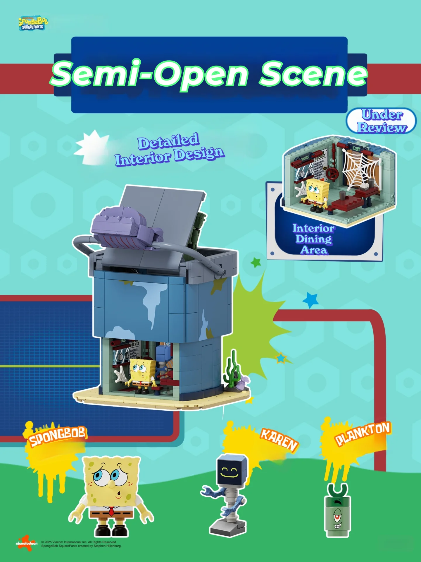 SpongeBob Building Blocks | Bikini Bottom Driving School Model | Chum Bucket Set