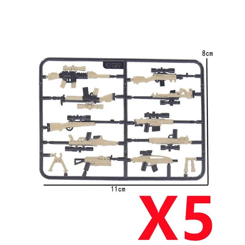 Premium Building Blocks Set Camouflage Military Equipment With Roadblock And Aircraft Parts For Kids - ToylandEU