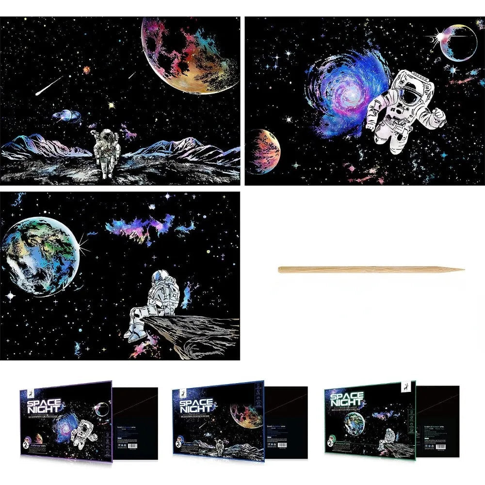 Magical Astronaut Space Scratch Painting Craft Kit ToylandEU.com Toyland EU