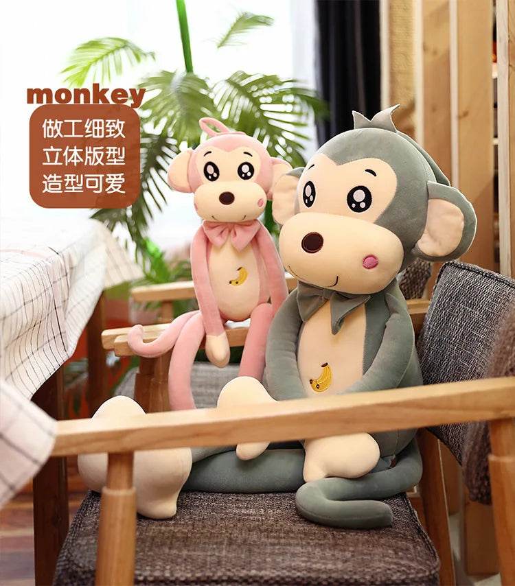 Creative Cute Cartoon Plush Monkey Doll with Long Arms and Legs Baby Sleeping Pillow Gift - ToylandEU