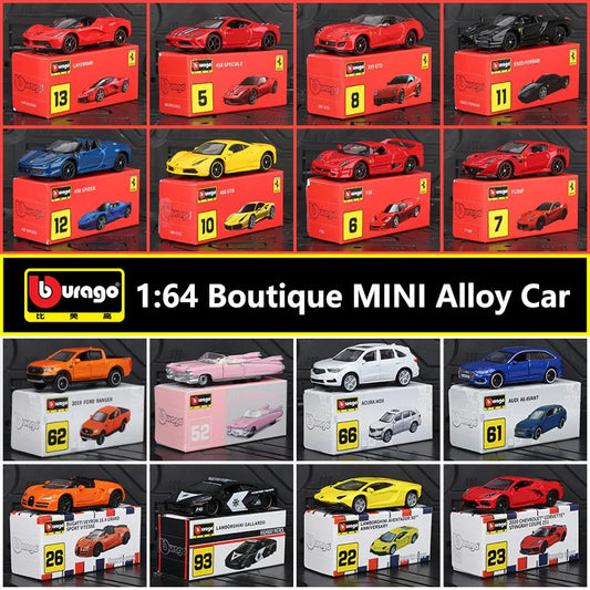 Bburago 1/64 Scale Multi-Color Diecast Car Model Collection - ToylandEU