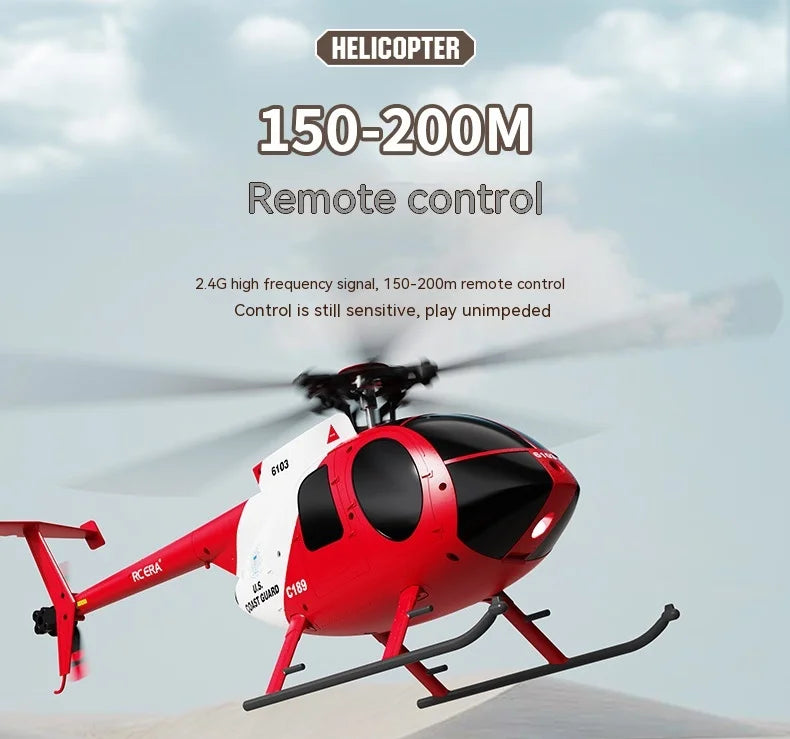 New Product 1:28 Kubing Ke C189 Remote Control Helicopter Md500 Dual