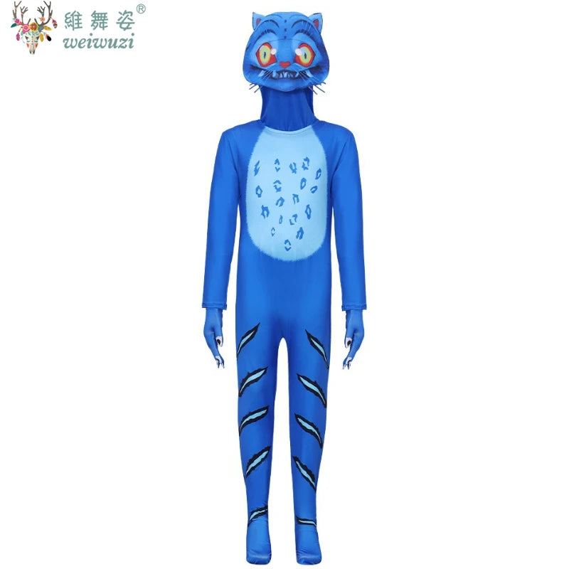 Kids Cosplay Costume | Tiger Animal Suit | Polyester Blend | Boys Girls Set