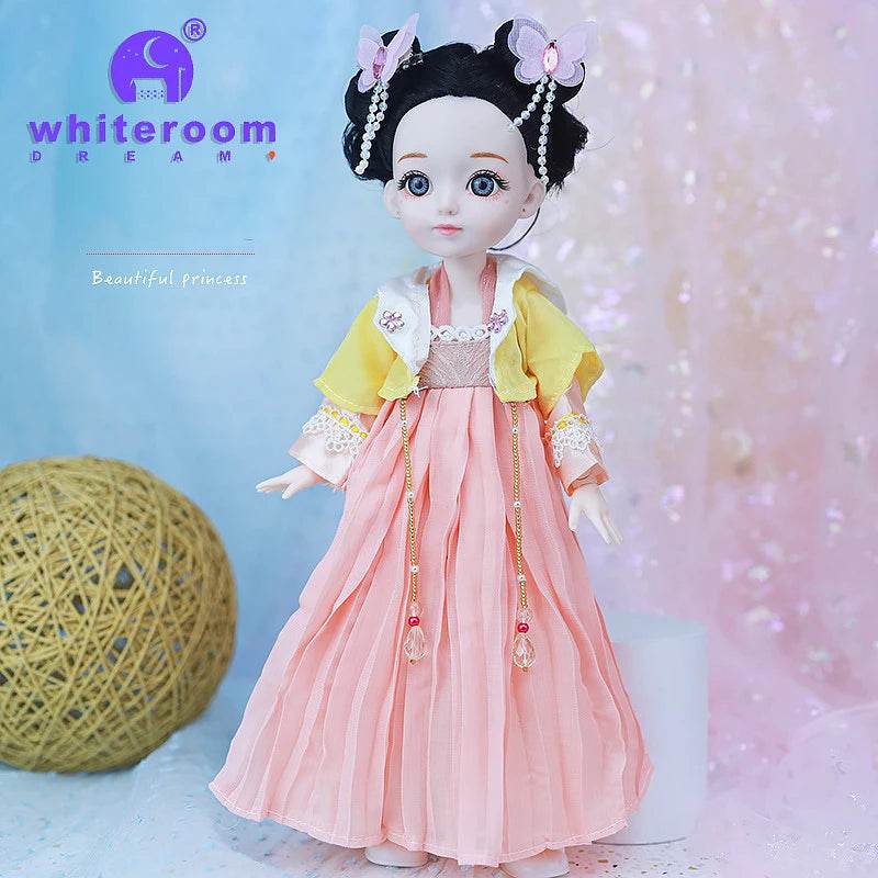 Bjd 1/6 Bjd Doll Blue Eyes Ancient Chinese Dress Set Gift - ToylandEU
