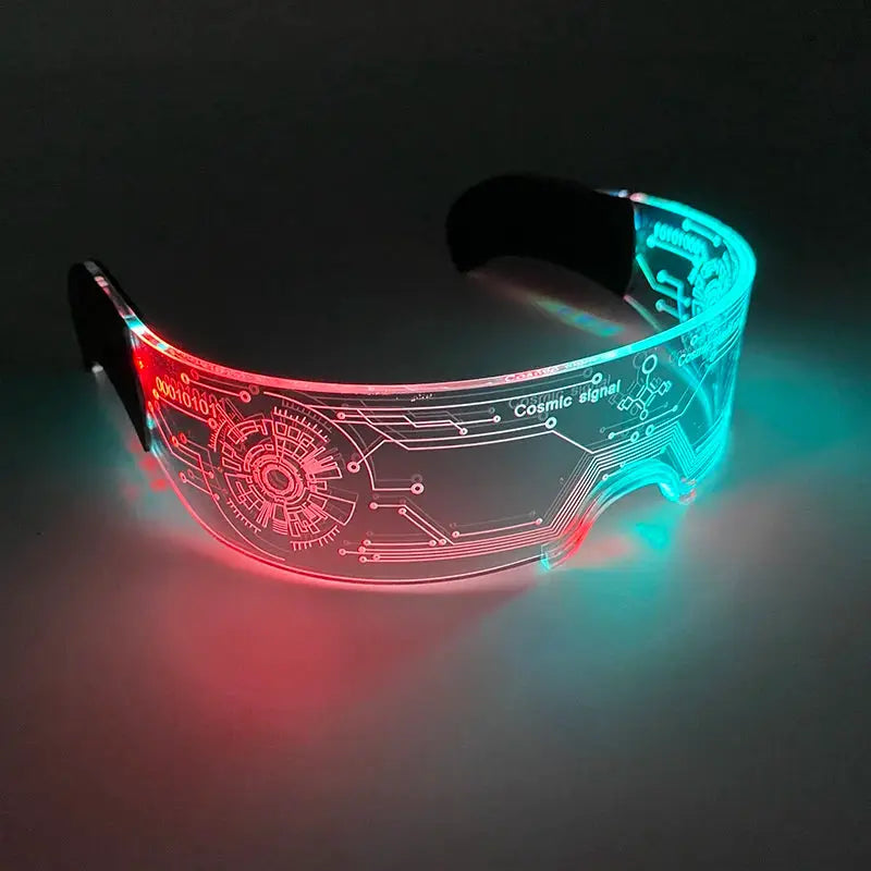 Luminous Glasses 7 Colors and 4 Modes Cyberpunk Glasses Futuristic Sunglasses rave Accesories for man women cospaly supplies - ToylandEU
