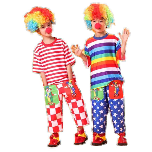 Adorable Kids Clown Outfit - Vibrant Carnival Costume for Children, Circus-Themed Dress-Up, Ideal for Halloween and Cosplay