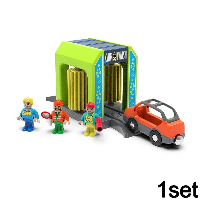 Wooden Train Set For Kids Educational Track Toys Gift