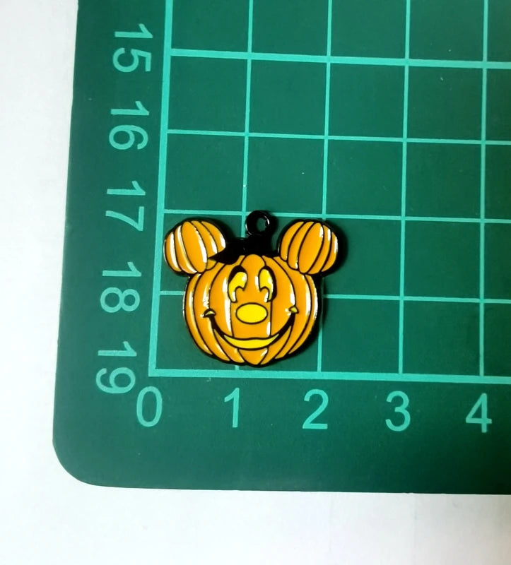 Halloween Pendant Charms | Metal | Keychain DIY | 10 Pieces