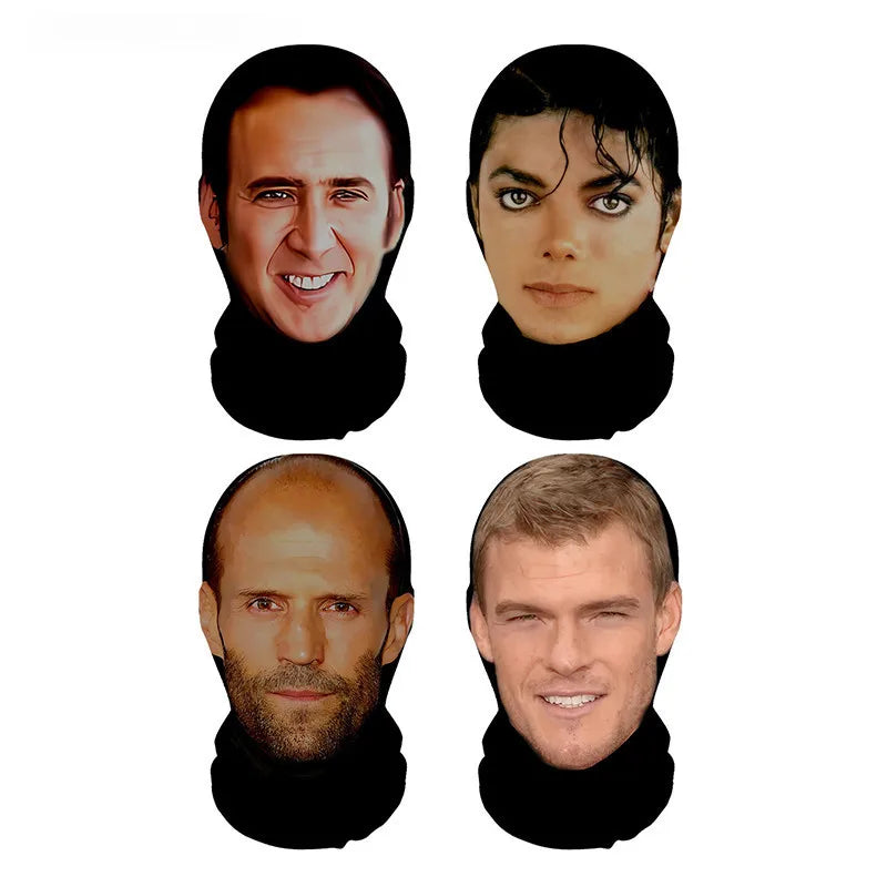 Full Face Mask | Nylon Polyester | Dustproof Cycling Cosplay | 23x40cm