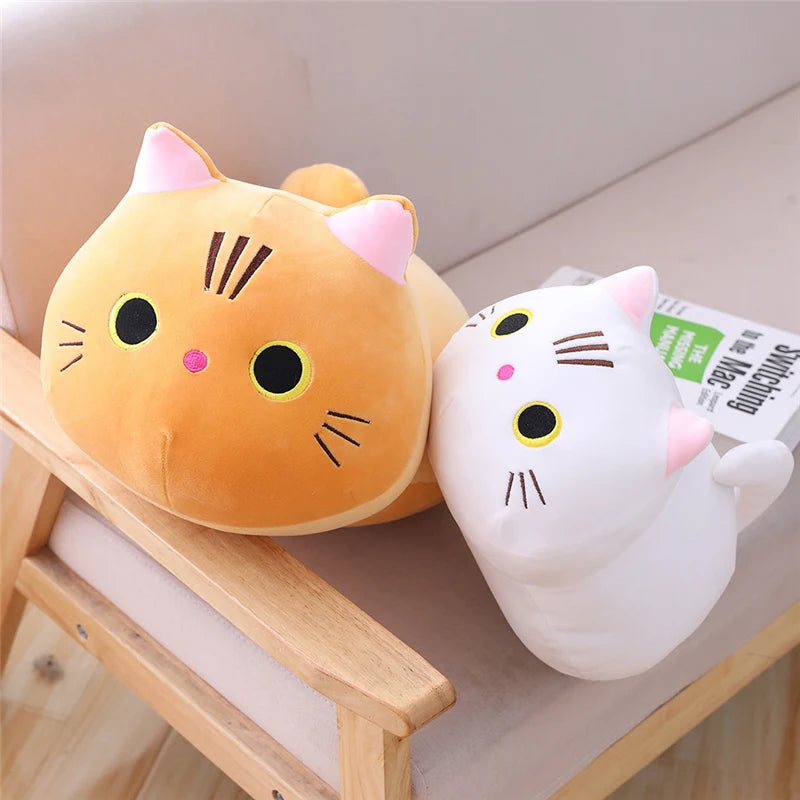 Charming Cartoon Cat Plush Toy - Perfect Gift for Kids' Celebrations