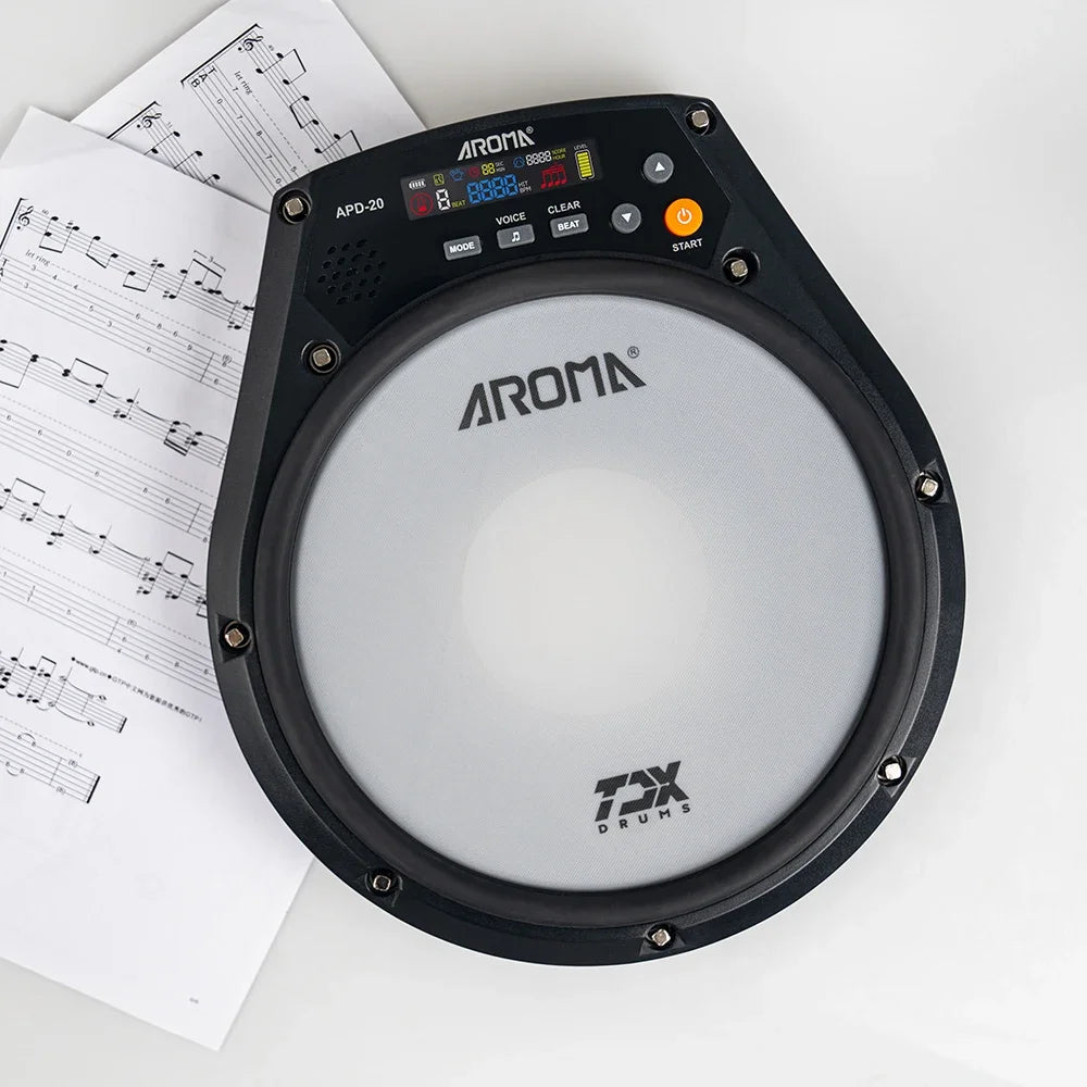 Aroma 8 Inch Electronic Drum Pad With Metronome Rechargeable