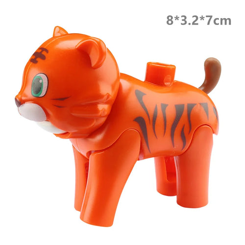 Wild Animal-themed Big Building Blocks Set with Lion and Flamingo Figures ToylandEU.com Toyland EU