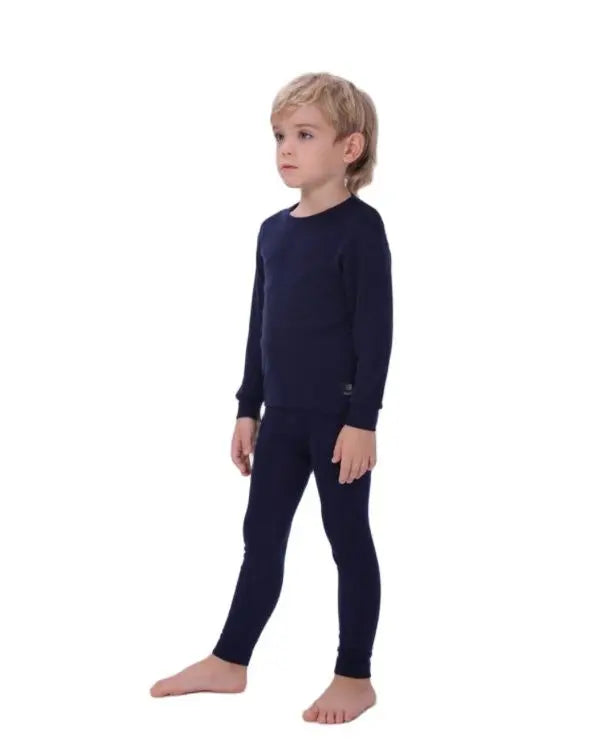 Kids Merino Base Layer Set | 100 Percent Wool | Winter Thermal | Boys Girls