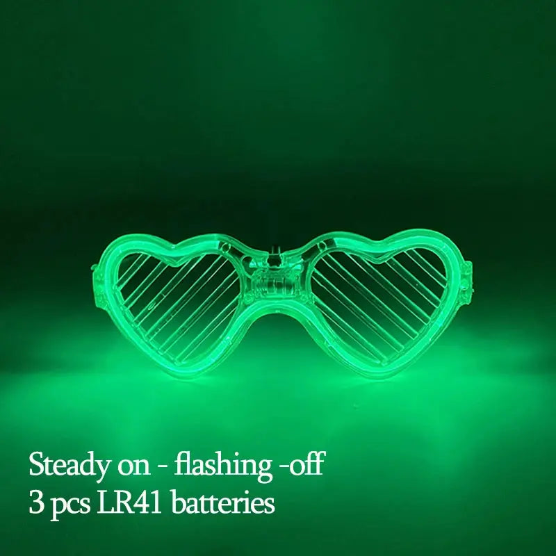 New Acrylic Luminous Glowing Cyberpunk Glasses LED Light Up Halloween Party Glasses Bar Club Props Neon Glasses Supplies - ToylandEU