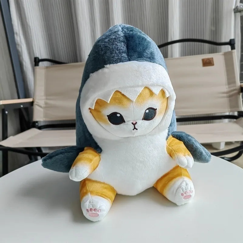 20cm Cute Shark Cat Plush Toy Doll  Japanese Popular  Shark Cat