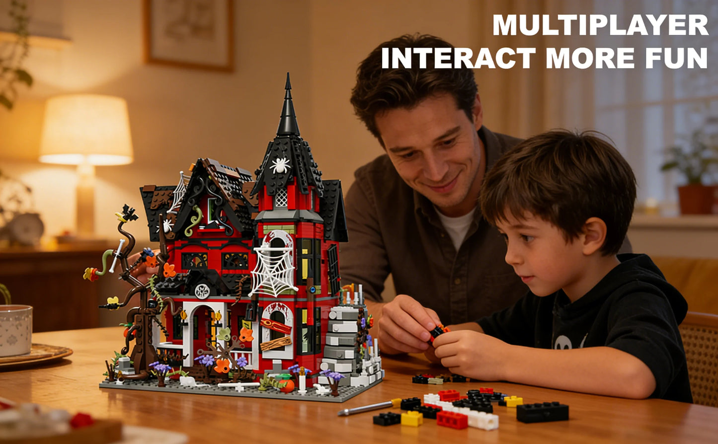 Building Blocks Set | Halloween Haunted House | Lego Compatible | Ages 14 Up