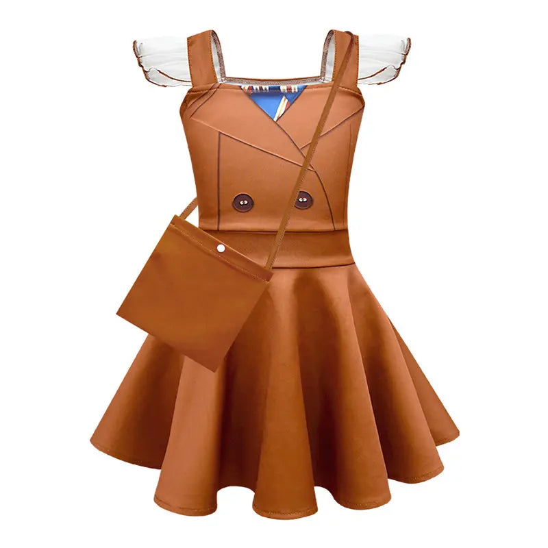 Cossky M3GAN Kids Anime Cosplay Dress with Fun Accessories for Halloween