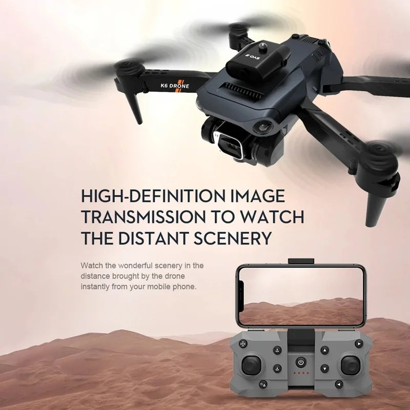 High-Performance K6 Dual Camera RC Drone with Optical Flow Technology - ToylandEU