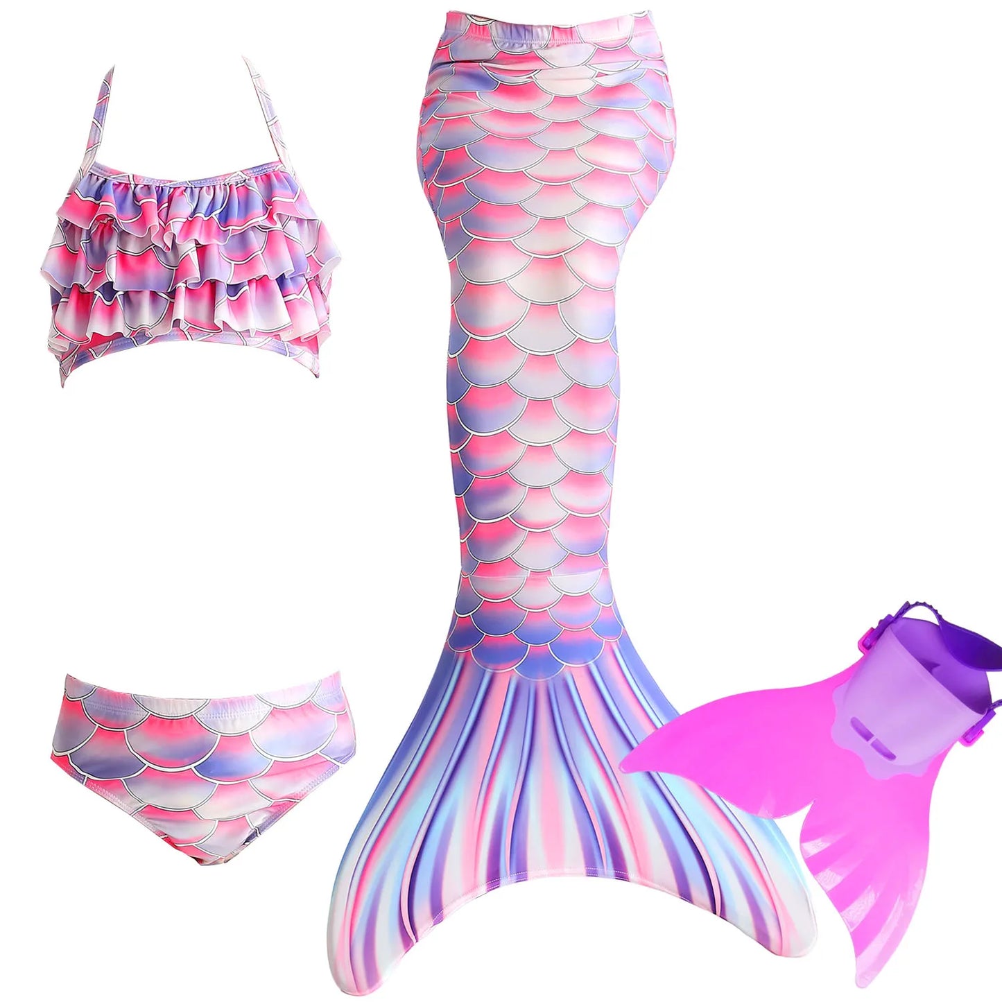 Mermaid Tail Swimsuit | Swimmable Fishtail Costume | Polyester