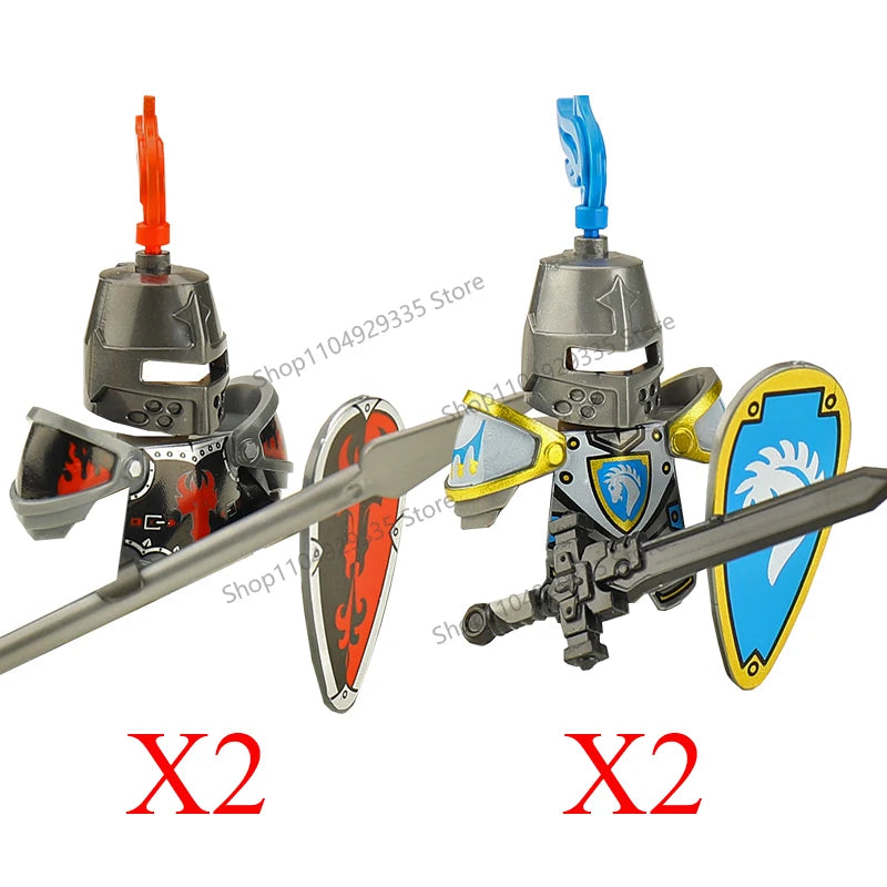 Micro Blocks | Medieval Knight Figures | Plastic Model Kit | Ages 14 Plus