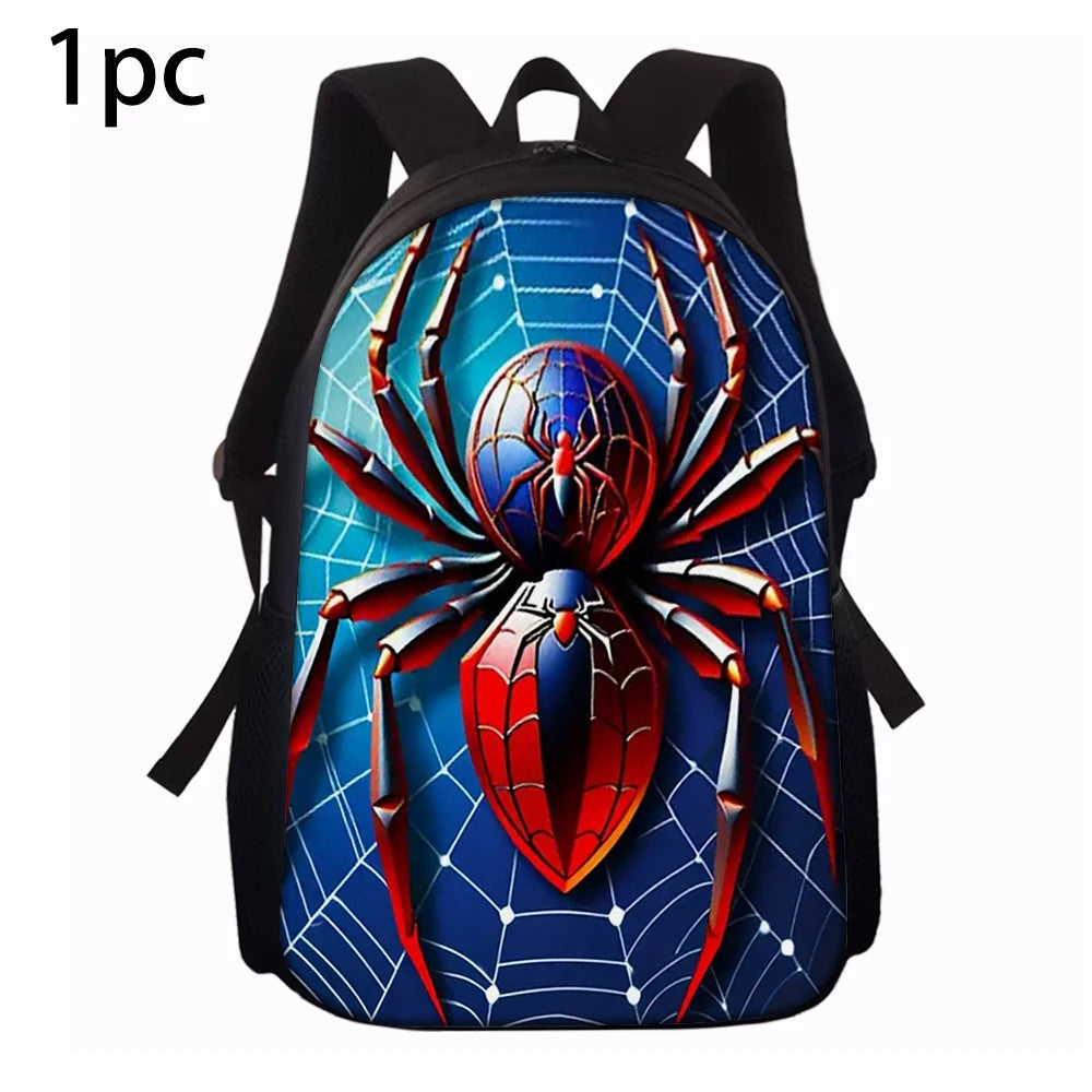Backpack Set | Spider Print Design | Polyester Softback | 1pc-5pc
