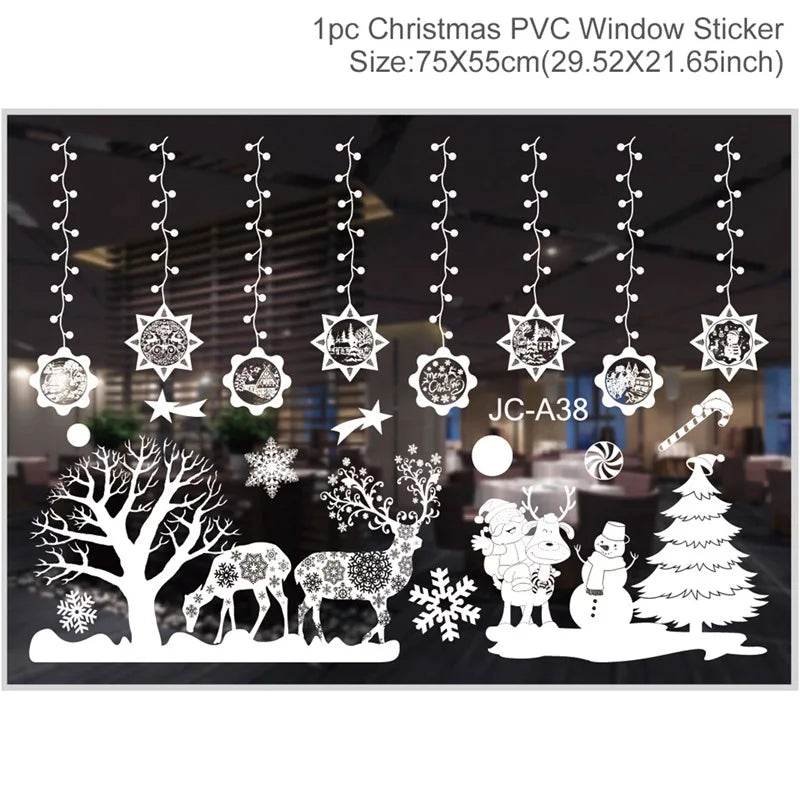 Premium Window Stickers Merry Christmas Theme For Kids Room - ToylandEU