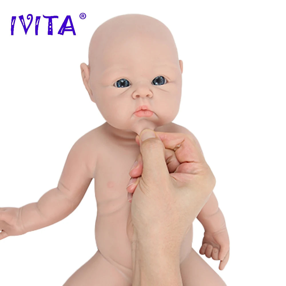 Customizable 47cm Reborn Silicone Baby Doll for Creative Play