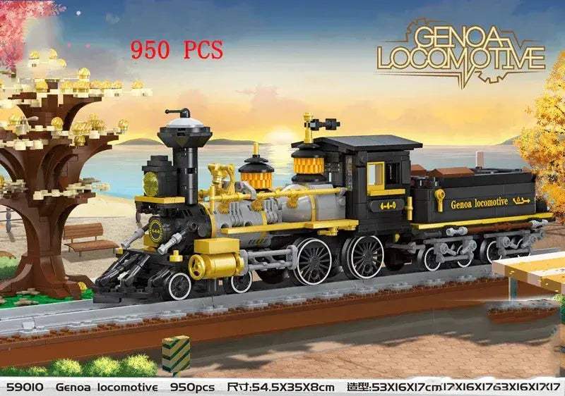 Lego Compatible City Train Set Building Blocks With Tracks - ToylandEU