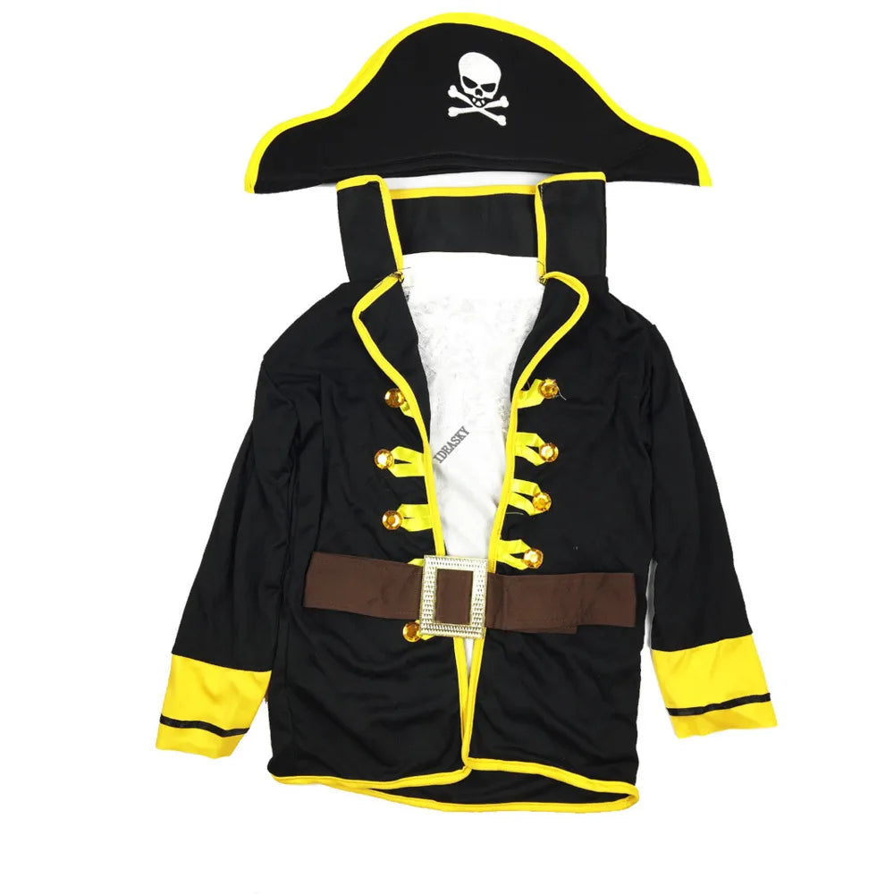 Unisex Kids Pirate Costume Set for Halloween & Carnival Fun