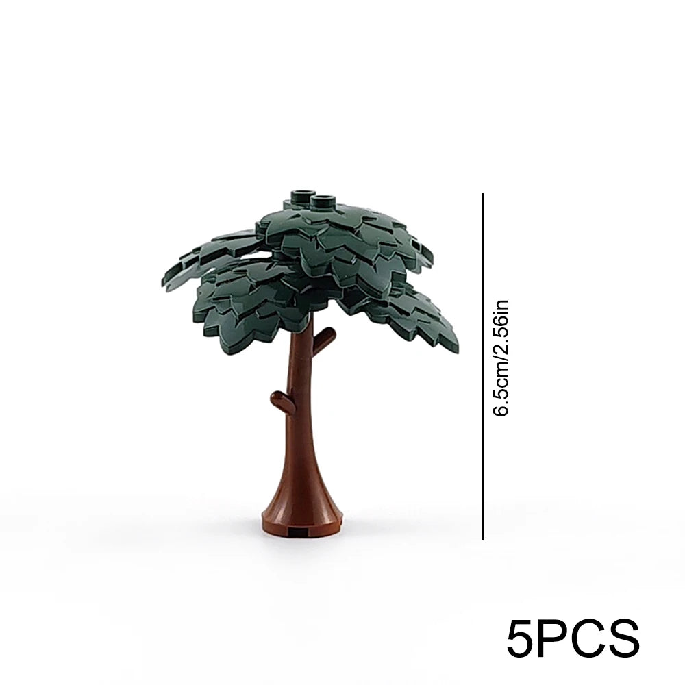 Block Trees | Compatible Brick Design | Plastic Garden Style | Unisex Model