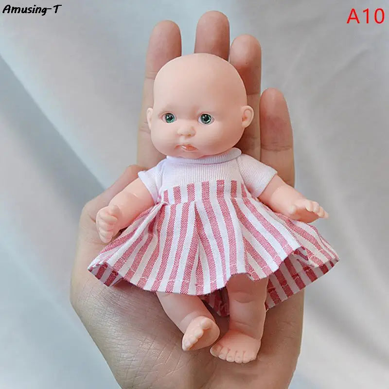 Mini Silicone Reborn Dolls 12cm Realistic Baby Doll Toy