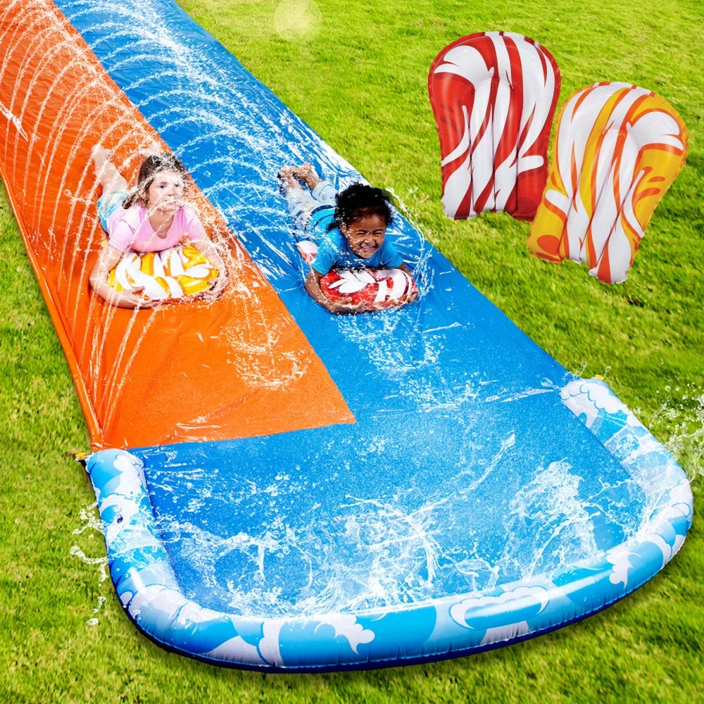 Inflatable Water Slide | 32.5 ft Long | Dual Racing Lanes | 32.5x62 in