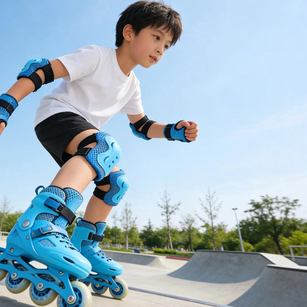 Youth Knee Elbow Pads | Soft Knit 6 Piece | Toylandeu™