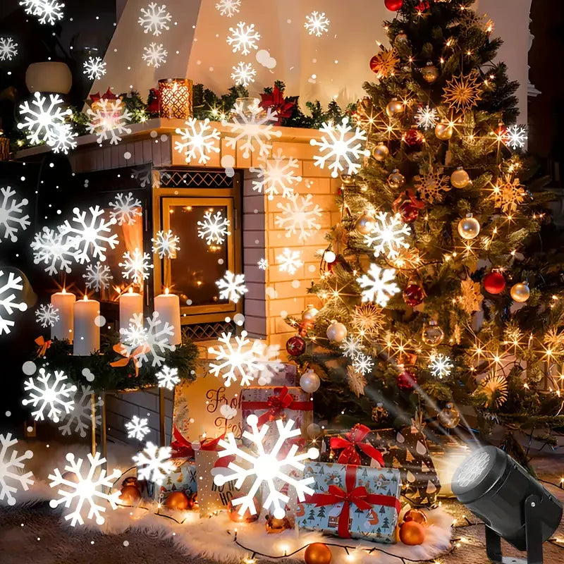 Snowflake Projector Lights | USB Powered | Rotating Patterns | Xmas Party Decor