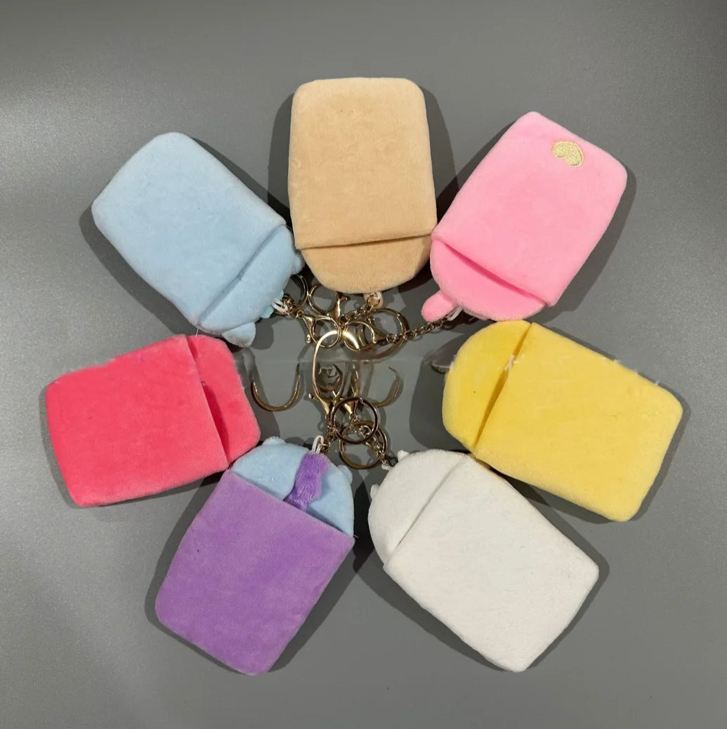 Set of 21 Cute Animal Plush Keychains With Card Holders
