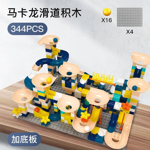 DIY Creative Bricks Assemble Toys Macaron Variable Funnel Slide Blocks ToylandEU.com Toyland EU