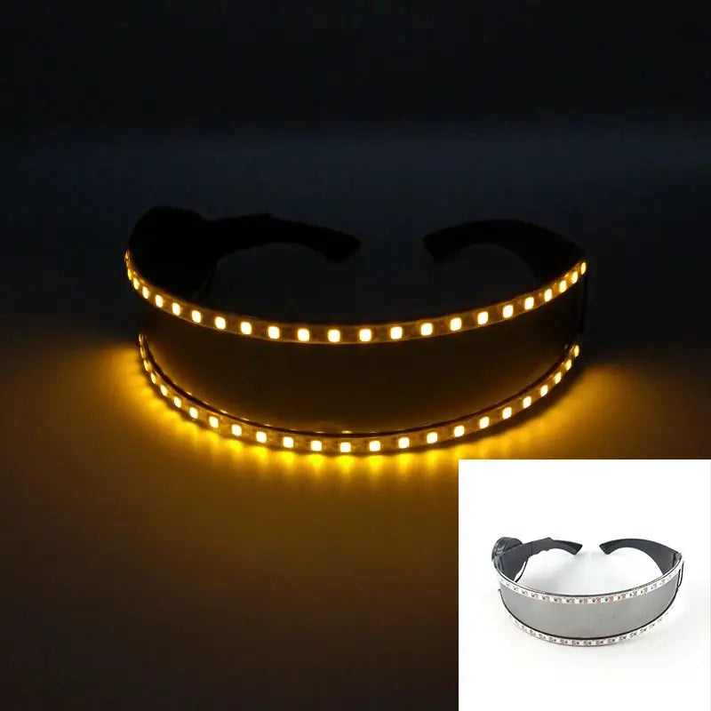 New Cool Cyberpunk Style Glasses Glowing Party Decor Luminous LED Sunglasses Lighting Up Bar Rave Music Dancing Party - ToylandEU