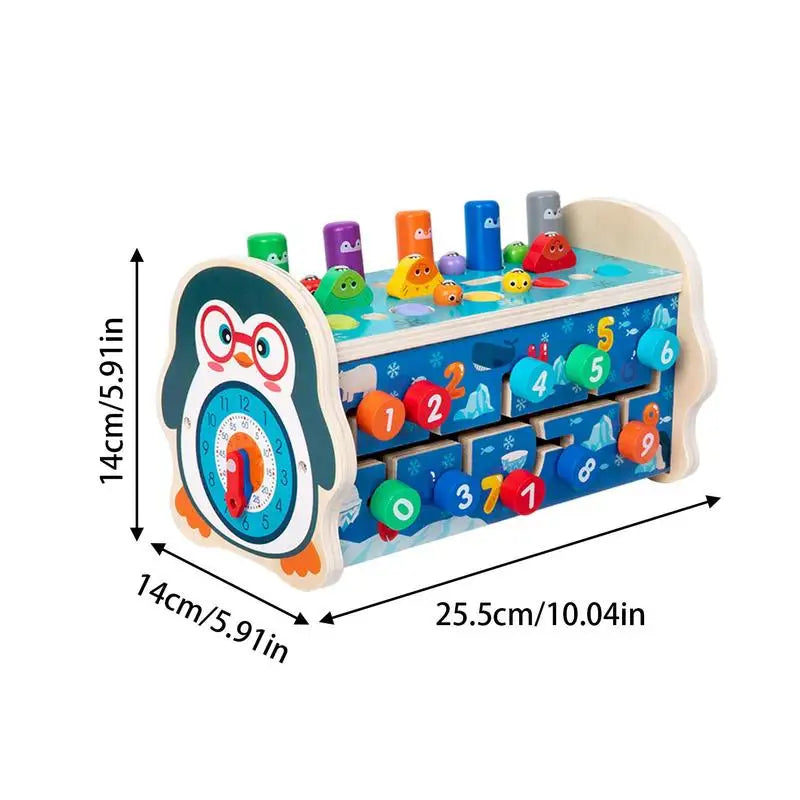 Interactive 7-in-1 Montessori Wooden Learning Toys for Toddlers