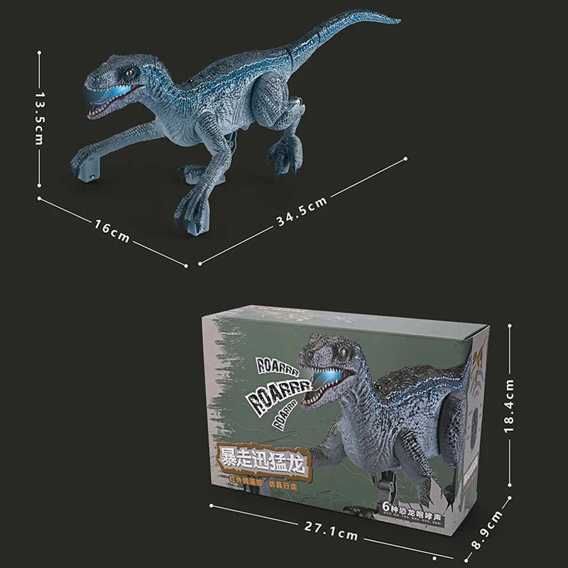 Remote-Controlled Electric Velociraptor Dinosaur Toy - Fun for Kids!