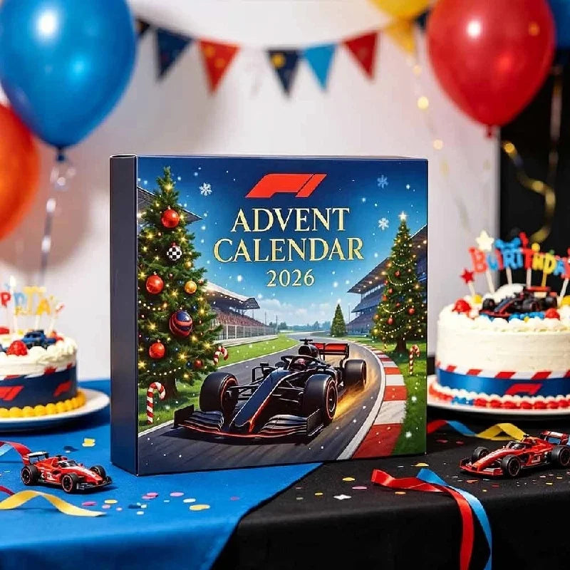 Advent Calendar | 2026 Surprise Blind Box Car Ornaments | 24 Day 2D Acrylic Card Pendants | Holiday DIY Decor