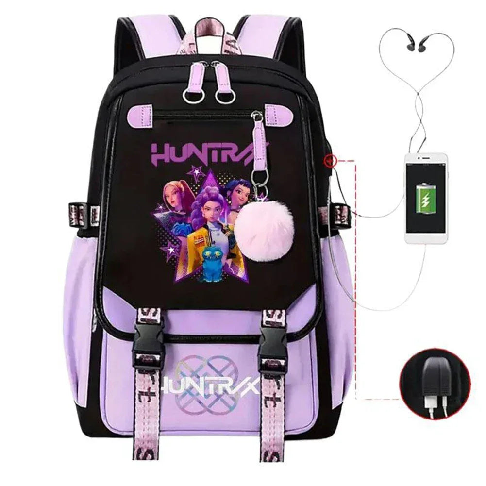Demon Hunter Backpack For Girls Y2K Large Capacity School Bag - ToylandEU