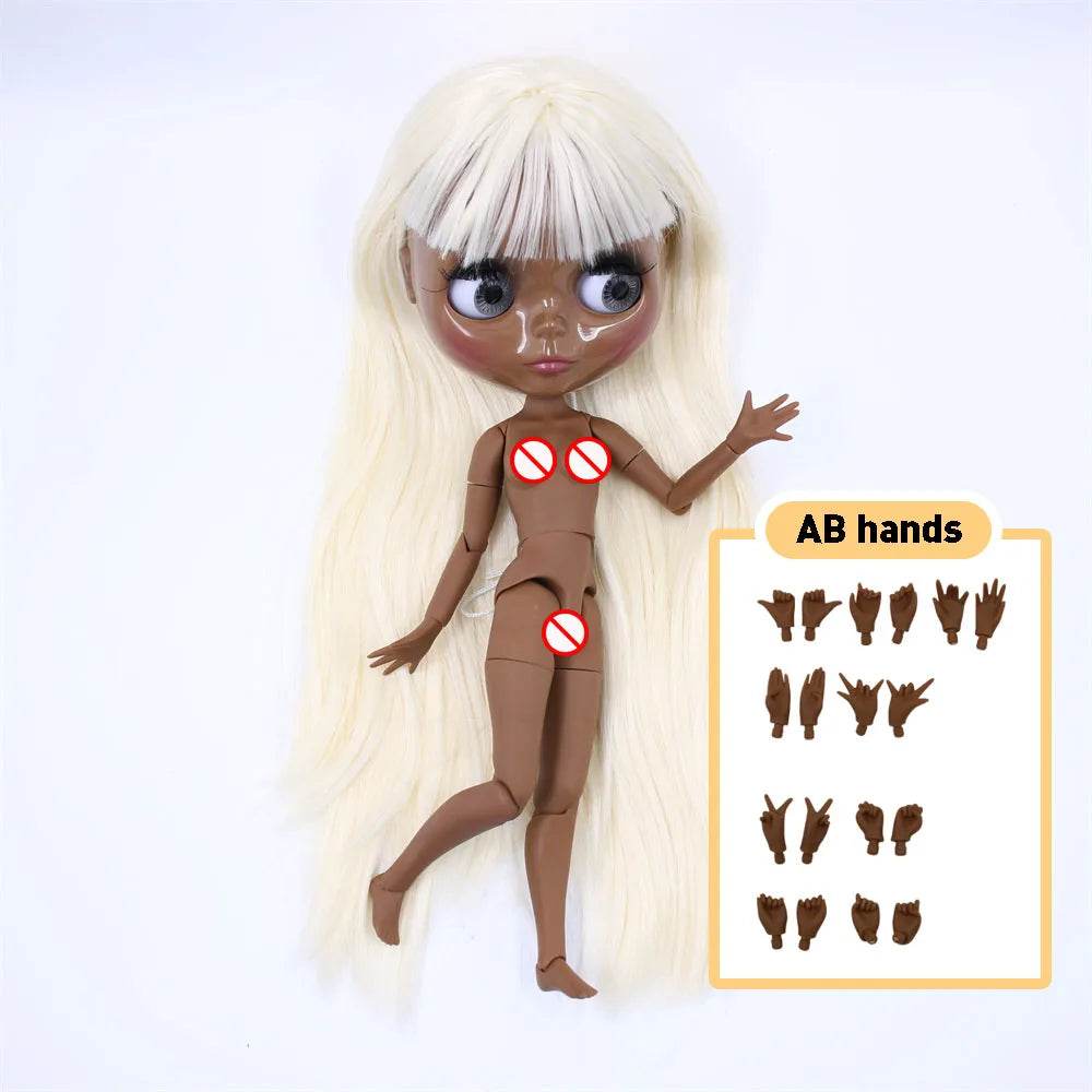 Premium Blythe Doll Super Dark Skin Afro Hair For Girls - ToylandEU