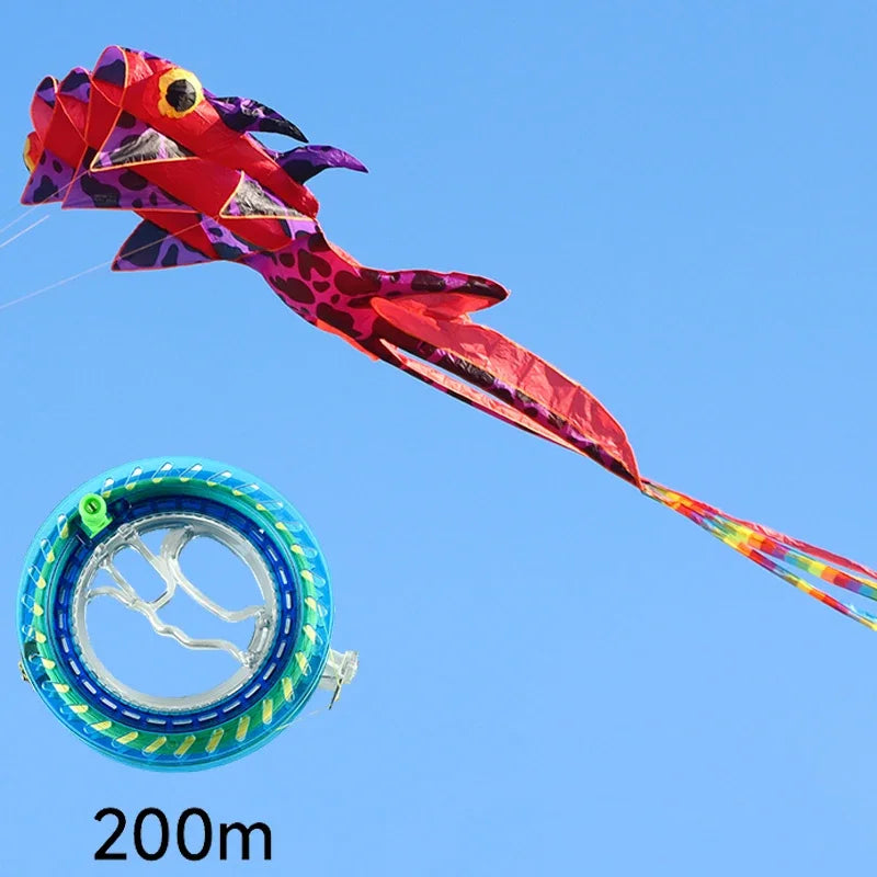 Large 8M Goldfish Kite with 3 Wind Tubes - ToylandEU