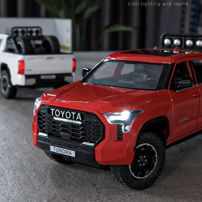 Toyota Tundra Pickup Model | 1/24 Scale | Metal Diecast | Pull Back Sound
