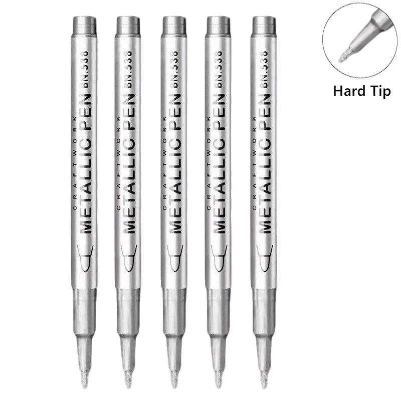 Metallic Paint Pens | Brush Tip Nib | Non Erasable Ink | 1 To 50 Pack