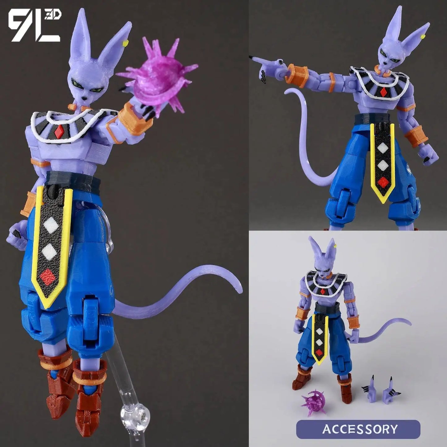 Dragon Ball Goku Beerus Action Figure Articulated Collectible