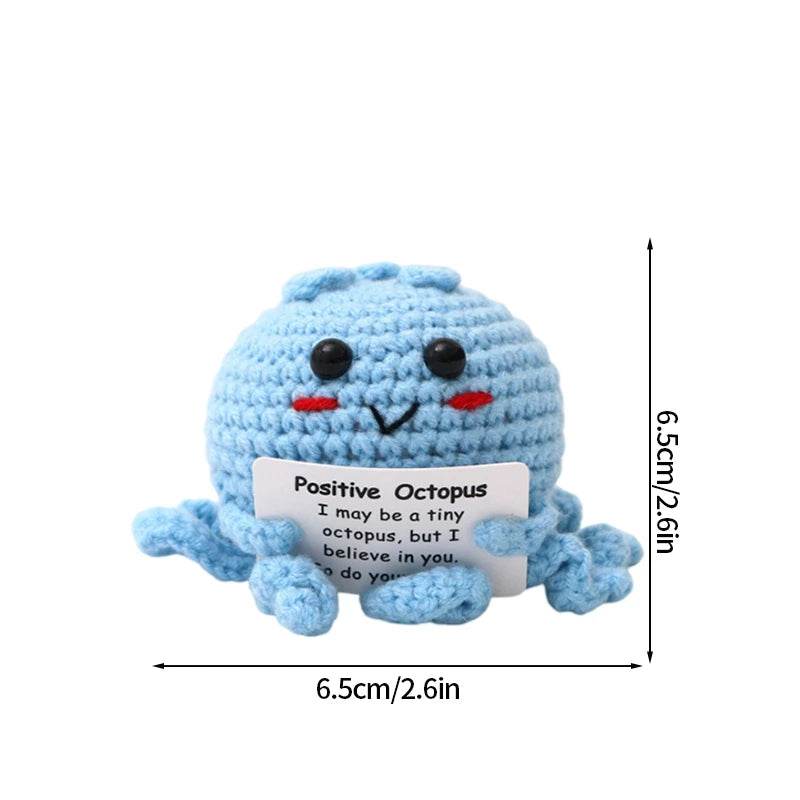 Funny Handmade Positive Energy Bee Doll With Card Home Room Decoration Crochet Knitting Shark Doll Ornament Christmas Party Gift - ToylandEU