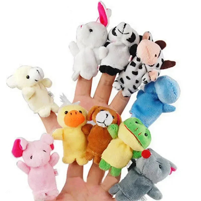 Cute Baby Animal Finger Puppets - Plush Material, 7cm Length - ToylandEU